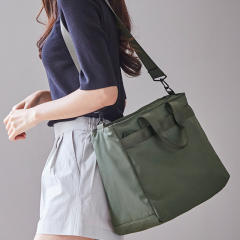 Concise plain color oxford cloth large capacity laptop bag crossbody bag