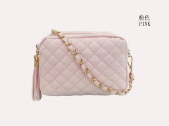 Korean fashion popular quilted tassel zipper chain bag crossbody bag