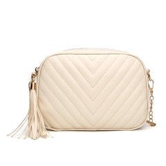 Elegant PU leather colorful quilted chain bag crossbody bag