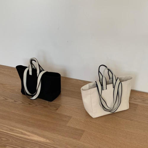 Korean fashion popular canvas large capacity handbag
