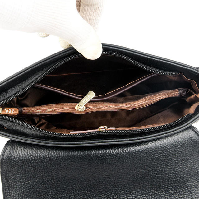 Korean fashion concise PU leather gold padlock women crossbody bag