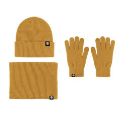 3pcs knitted warm beanie cap scarf gloove set
