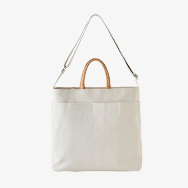 Simple black white canvas large capacity tote bag