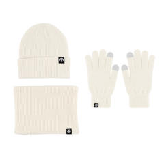 3pcs knitted warm beanie cap scarf gloove set