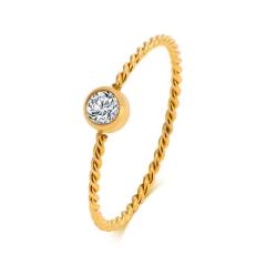 Concise delidate diamond stainless steel rings