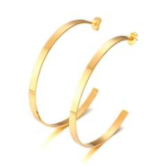 Hot sale super popular big hoop stainless steel earrings