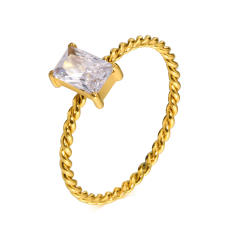Concise delidate diamond stainless steel rings