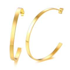 Hot sale super popular big hoop stainless steel earrings