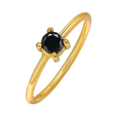 Concise delidate diamond stainless steel rings