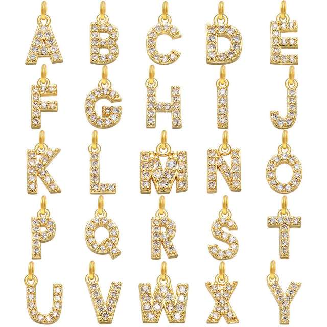 Initial letter charm figaro chain stainless steel anklet
