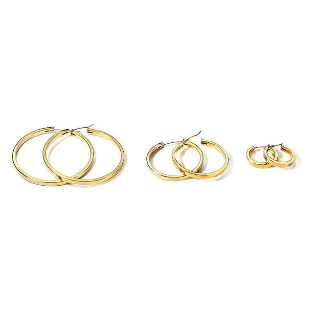 20/35/50MM stainless steel hoop earrings