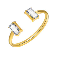 Concise delidate diamond stainless steel rings