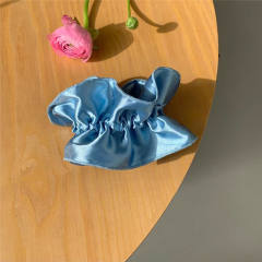 Y2K spring plain color satin scrunchies hair ties