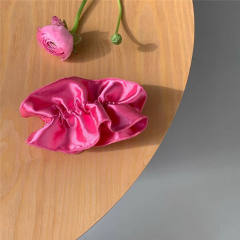 Y2K spring plain color satin scrunchies hair ties