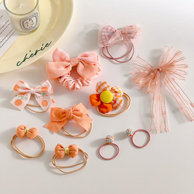 Cute candy color hair ties set for kids