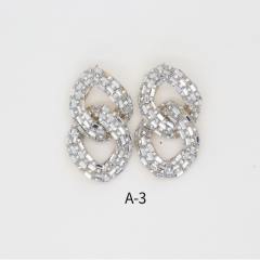 Luxury full of colorful glass crystal chain earrings