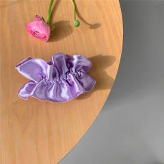 Y2K spring plain color satin scrunchies hair ties