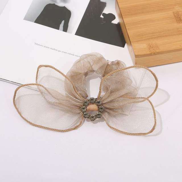 Elegant organza cute bunny ear scrynchies