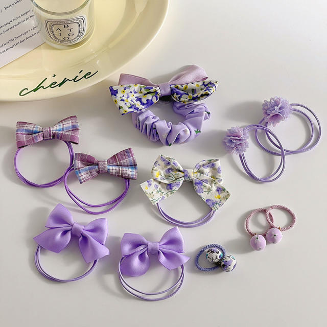 Cute candy color hair ties set for kids