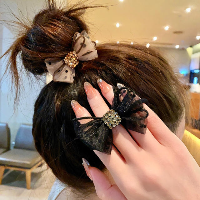 Luxury organza cute bow hair ties
