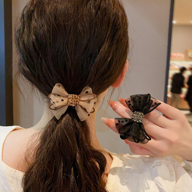 Luxury organza cute bow hair ties
