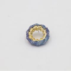 Chunky full of colorful glass crystal circle earrings