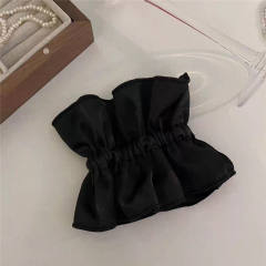 Y2K spring plain color satin scrunchies hair ties