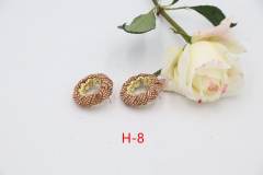 Chunky full of colorful glass crystal circle earrings