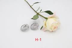 Chunky full of colorful glass crystal circle earrings