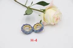 Chunky full of colorful glass crystal circle earrings