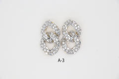 Luxury full of colorful glass crystal chain earrings