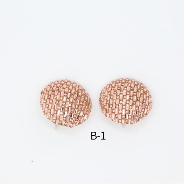 Hot sale full of glass crystal round shape studs earrings