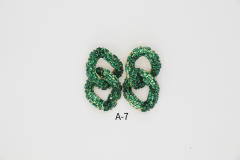 Luxury full of colorful glass crystal chain earrings