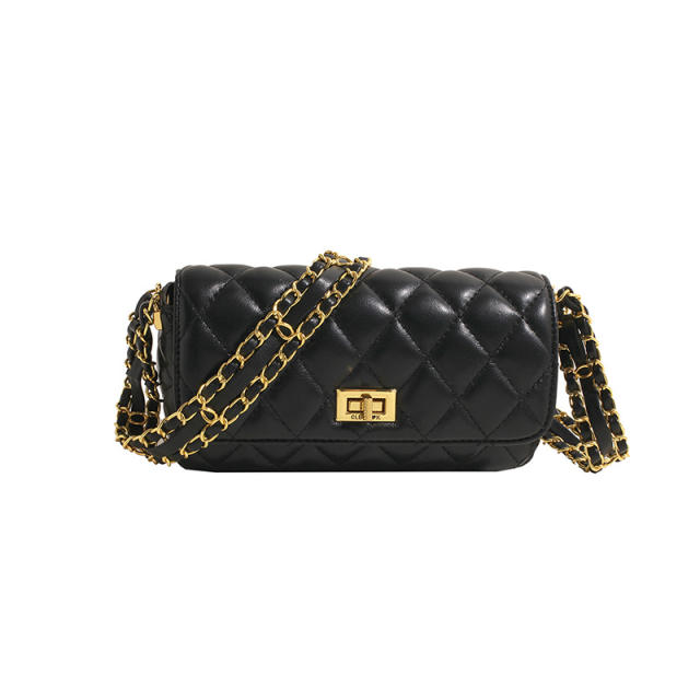 Chic PU leather quilted chain bag shoulder bag for women