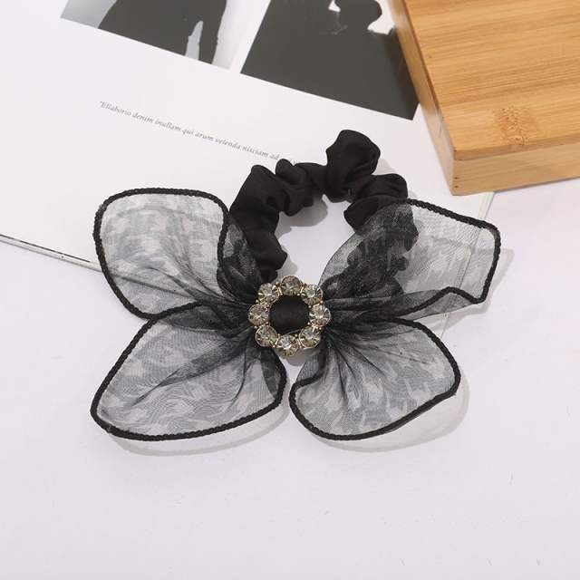 Elegant organza cute bunny ear scrynchies