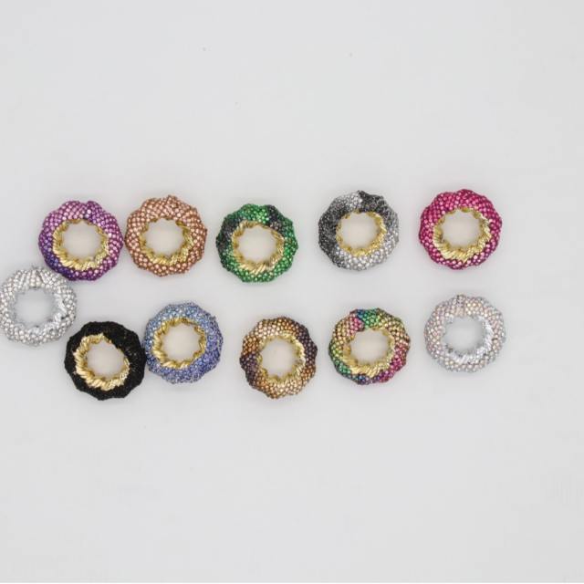 Chunky full of colorful glass crystal circle earrings