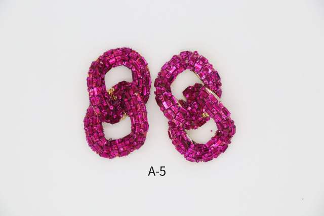 Luxury full of colorful glass crystal chain earrings