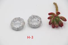 Chunky full of colorful glass crystal circle earrings