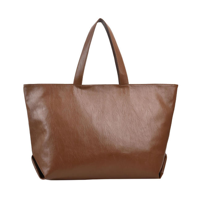 Casual large capacity easy match PU leather women tote bag