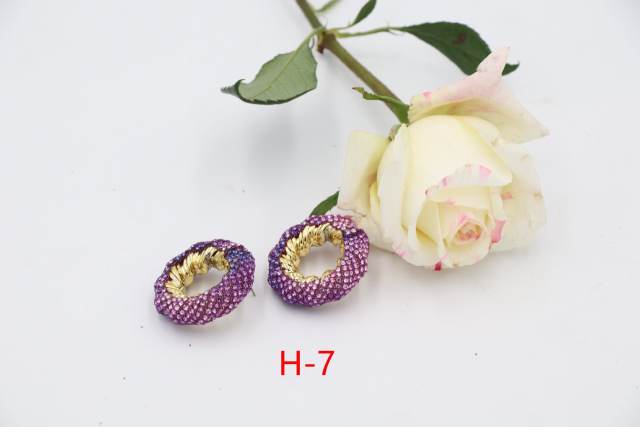 Chunky full of colorful glass crystal circle earrings