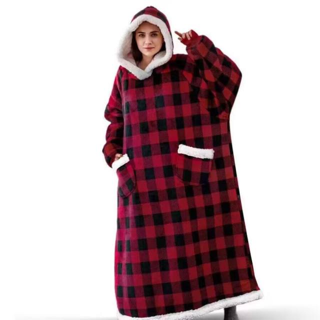 lengthening super warm blanket sweatshirt pajamas