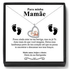 Cute mix color footprint heart pendant mother's day gift necklace