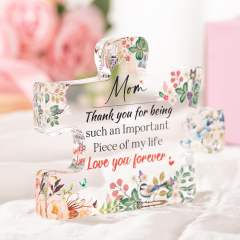 Mother's day father's day thanksgiving day gift clear acrylic desktop decoration