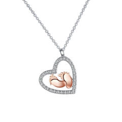 Cute footprint dainty necklace mother's day gift