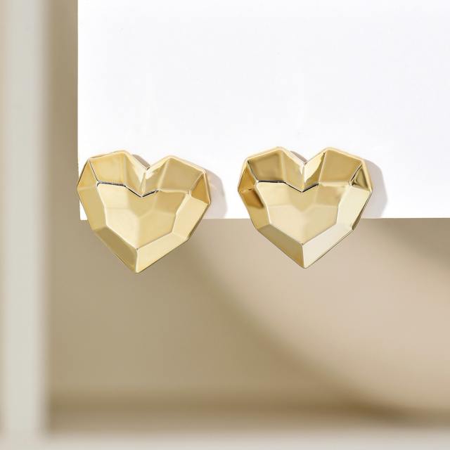 Hot sale super cute colorful heart studs earrings