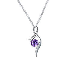 Hot sale dainty colorful cubic zircon necklace mother's day gift