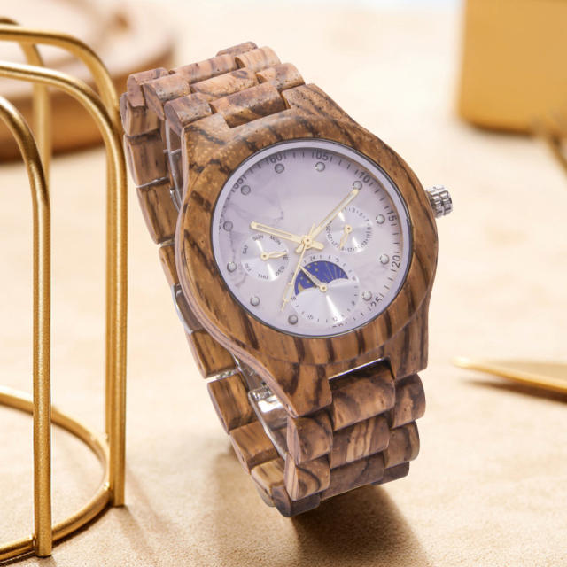 Classic easy match quartz watch wooden watch for men women