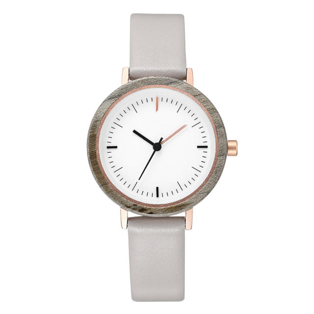 Elegant waterproof quartz watch for women wooden watch
