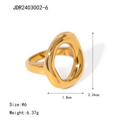 18KG chunky circle stainless steel finger rings