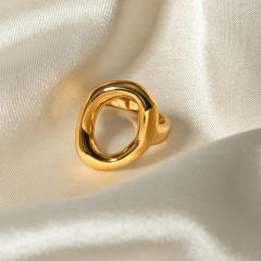 18KG chunky circle stainless steel finger rings
